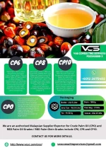 Crude Palm Oil (CPO), RBD Palm Oil Grades / RBD Palm Olein Grades include:  • CP6, CP8 and CP10, POME, Glycerin
