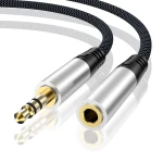 Premium Quality 2-in1 AUX Cable Model - CR-AFM04B