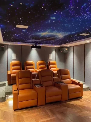 factory price polyester fiber starry sky acoustic wall panels fireproof for cinema theater home decorations