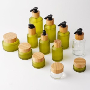 glass cosmetic bottle and jar skincare serum bottle cream jar