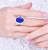 Import Tanzanite 100% Natural Blue Gemstone Oval Cut 12X16mm 8.45ct Tanzanite Women 18Kt White Gold Ring from Sri Lanka