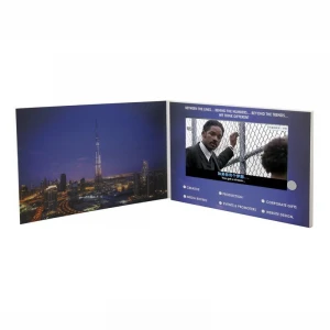 Smart video brochure card with Button control , A4 / A5 size digital video brochure mailer