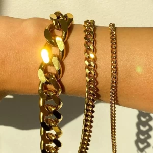 18K Gold Plated Stainless Chain Bracelets