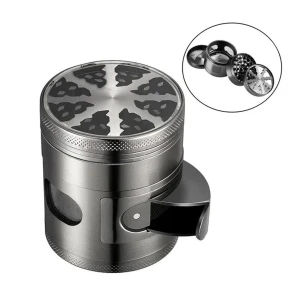 Zinc alloy 60MM with skylight, grinder for smoking, four-layer manual tobacco grinder.
