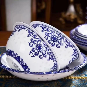 Exquisite Blue and White Bone Porcelain