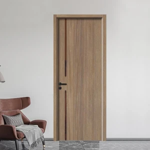PVC mahogany wood exterior single room door solid bedroom internal wooden door modern simple design