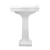 Import Hot sale rectangle glassy white ceramic porcelain sanitary ware freestanding pedestal sink from China