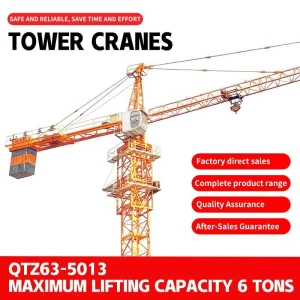 multi-model high-rise construction cranes QTZ63-5013 construction site cranes mobile tower cranes