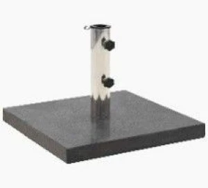 vidaXL Parasol Base Black Granite 17.7 in x 17.7 in base Parasol Base