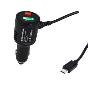 Universal Cigarette Lighter Power Cable for Dash Camera, with USB Charger and Switch Button