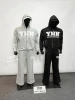 Premium Quality Custom Logo Tracksuit Zip Up Hoodie's Front On Screen printing & Wide Leg Sweatpants