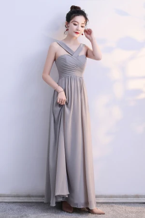 Grey Stylish Evening Dress