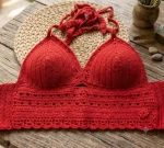 Handmade Crochet Crop Top Stylish Beachwear Blouse