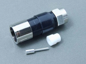 RF coaxial F compression type connector for RG11 cable