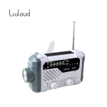 Portable emergency flashlight radio rechargeable with power bank
