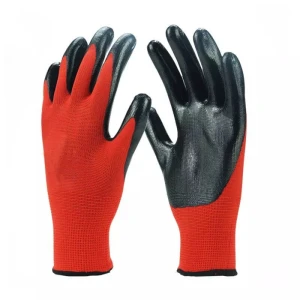 13G Polyester Liner Knit Wrist NBR Nitrile Coated Gloves