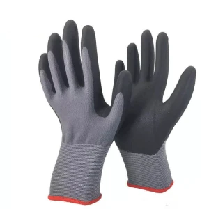15G Nylon Spandex Liner Nitrile Foam Coated Gloves