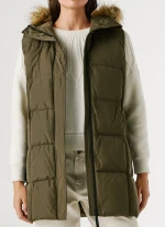Woman long padded waistcoat