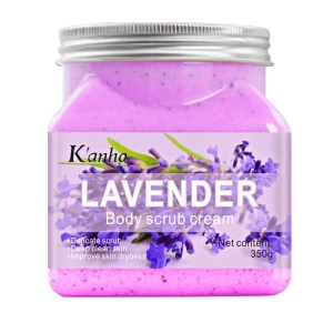Kanho Lavender Natural Body Care Whitening Exfoliating Ice Cream Organic Skin Care Fruit Salt Ocean Body Scrub