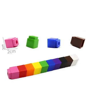 10 Colors 100pcs Mathlink Cubes, Early Math Skills(Each color 10pcs)