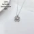 Import 100% 925 sterling silver four leaf clover pendant diamond necklace with cubic zircon Brand Fine Jewelry Collar neckles Chains from China