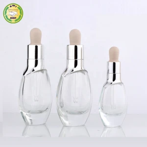 100% Bio Certified Organic Argan Oil in Glass Bottle with Dropper 30ml Clear Essential Oil Glass dropper Bottle