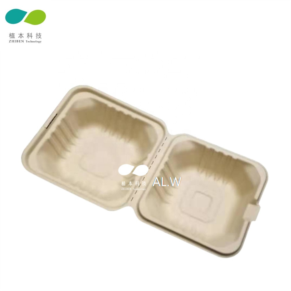 Buy 100% Biodegradable Disposable Bamboo Paper Pulp Food Container from ...
