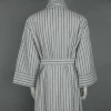 100% Cotton Flannel Stripe Robe Bathrobe for Hotel Use