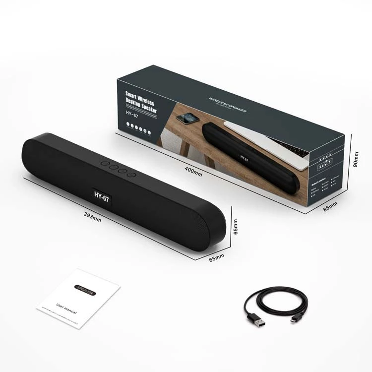 10W Wireless BT Speaker Portable Soundbar for PC TV Stereo Subwoofer Heavy Bass Loud Voice Support AUX