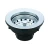 Import 110.8mm Modern PP+Stainless Bathroom No Clog Waste Leach Stopper Stainless Steel Kitchen Sink Drain Strainer from China