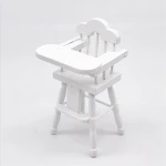 1:12 doll house decoration mini furniture model play house toy white baby dining chair pocket high chair