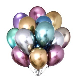 12 Inch Latex Metal Balloon Crayon Pearl Color Chrome-plated Helium Balloon Party Decoration