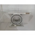 120x36x76cm Contemporary silver glass console table entrance table