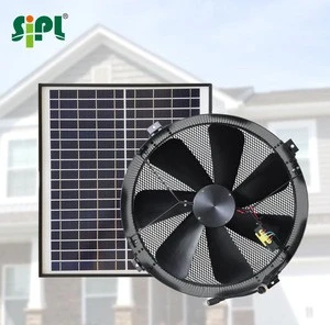 14&#39;&#39; axial flow wall exhaust fan 20W villa roof ventilation solar powered attic gable extractor fan