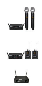 16 Set frequencies Dual Channel UHF Wireless Microphone