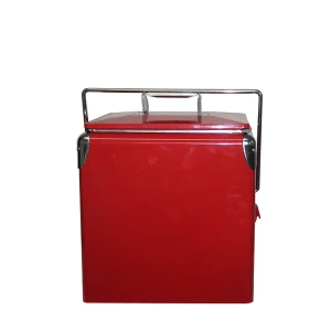 17L Retro Metal Coolers Ice Cooler Box Food Storage Ice Box