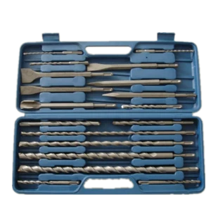 18 piece SDS Plus Drill Bits and Chisels Set in Blow Mold Case for Concrete and Mansary