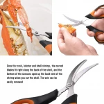 19-piece Seafood Tools Set includes 6 Crab Crackers, 6 Lobster Shellers, 6 Crab Leg Forks/Picks,1 Seafood Scissors,1Storage bag