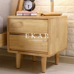 2 Drawer Nordic Design Modern Oak Solid Wood bedside Nightstand Side Table