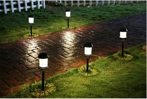 2-in-1 Water Resistant Automatic Outdoor landscape lighting yard stake lights Solar LED Night Light Garden Lamp