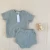 Import 2 Pcs Kids Fashionable Clothing Children Custom Unisex Short Sleeve Set Solid Color Baby Clothes for Summer from China