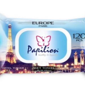 2018 best sell advertisement Papilion Orient baby wet wipes / wet towel 120 Pcs with lid