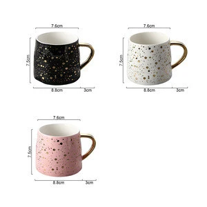 2018 Custom Starry Sky Pattern Tea cup Simple  Ceramic Coffee Mug Milk Cup Drinkware