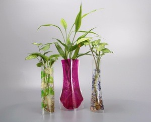 2018 Fashion Design Disposable Plastic Flower Vase