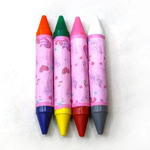 2018 newly double tips paraffin wax crayon for children in colorful box