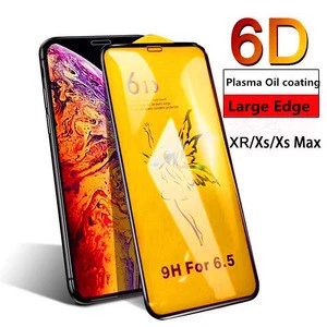 2019 New Curved 6D full cover screen protector for iPhone X XS tempered glass for iPhone XR /7 /8