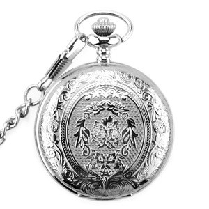 2019 New Fashion Carving Quartz Pocket Watches Matching Retro Pocket Watch Chain for Male Female Best Gifts