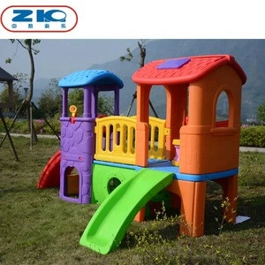 2020 hot sale factory colorful kid slide club plastic playhouse with baby slide outdoor playground