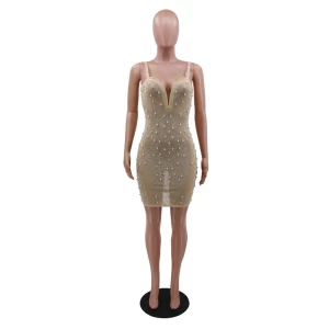 2020 New design o neck high waist slip long lady elegant occasion evening sequin party dress FM-8697