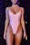 Import 2020 One Piece Solid Color Swimsuit Bright Pink Leather Backless Sexy Bikini Type Sportswear Beachwear from China